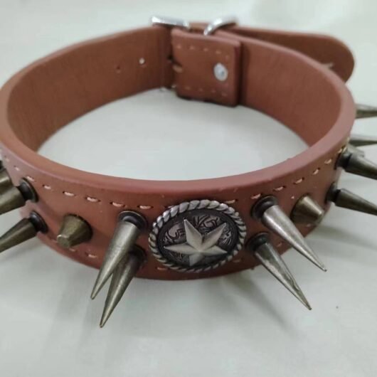 High-end cowhide pet collar